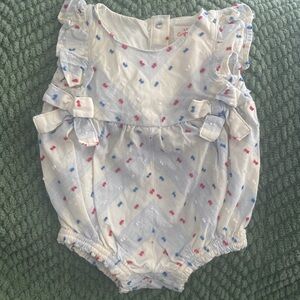 Cat & Jack Patriotic Bubble Newborn EUC Cotton